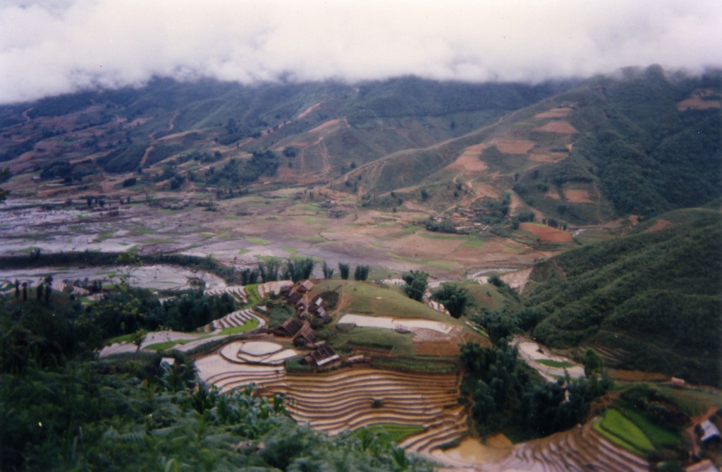 Terraced rice paddy and valley, Sapa, 1995