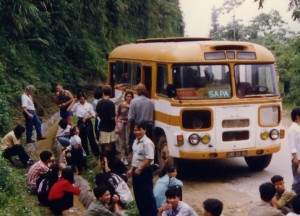 The dollar bus from Lao Cai to Sapa, 1995