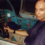 Medic in MIG 21 cockpit, Hanoi Air Force Museum, Hanoi, 1995