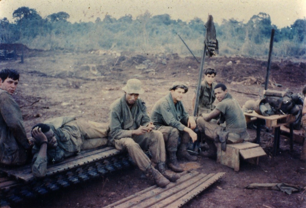 Second squad on LZ Ramada: Ken (KIA), Gamble, Bill, Hank, Buddha, Dorio. Phuc Vinh, Vietnam 1970
