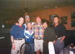 Left to right: Medic, Mr. Mau, Andy (Marines), Bao Ninh, Allen Farrell (5th Special Forces '70). Rear: Larry Heinemann. Boston, 1998