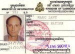 Press Pass issued by Ministry of Information, Phnom Penh, Cambodia