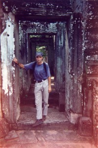 Medic inside stone temple. Ta'Prom,Angkor Wat. Cambodia 1995