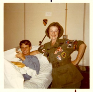 Jeff with Helen "Patches" Musgrove. 3rd Field Hospital, Saigon 1970