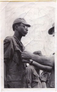 Sgt.Odell Newton receiving Bronze Star with V device. Phuc Vinh,Vietnam 1970