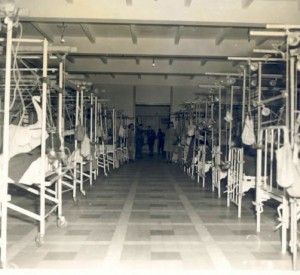Femur ward, 21st General Hospital, Ravenel Hospital, Mirecourt, France, 1945
